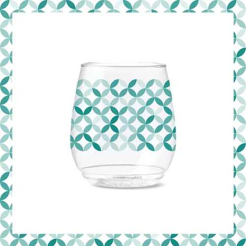 Vista 7 de TOSSWARE POP Vino Designer Series - Formas 2, juego de 6, calidad premium, reciclables, irrompibles y transparentes de plástico transparente