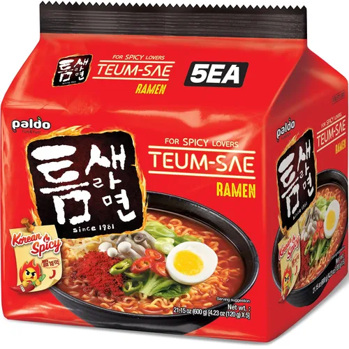 Vista 9 de Paldo Paquete familiar de ramen coreano (queso) 3.92 oz (paquete de 4)