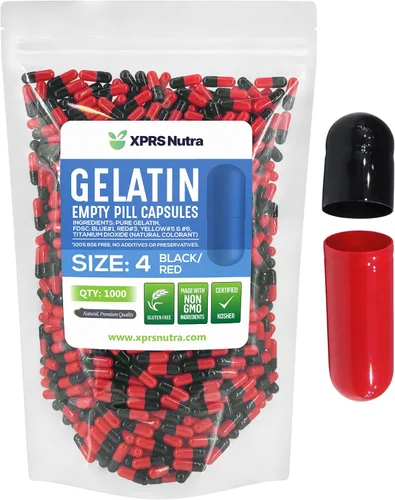 Vista 21 de XPRS Nutra Cápsulas vacías tamaño 4 – 100 cápsulas pequeñas de gelatina vacías – Pastillas de relleno de cápsulas de bricolaje – Cápsulas de gel