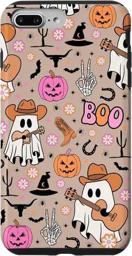 Vista 12 de Funda retro occidental para iPhone 11 Pro Max Fantasma Fantasma Vaquero de Halloween