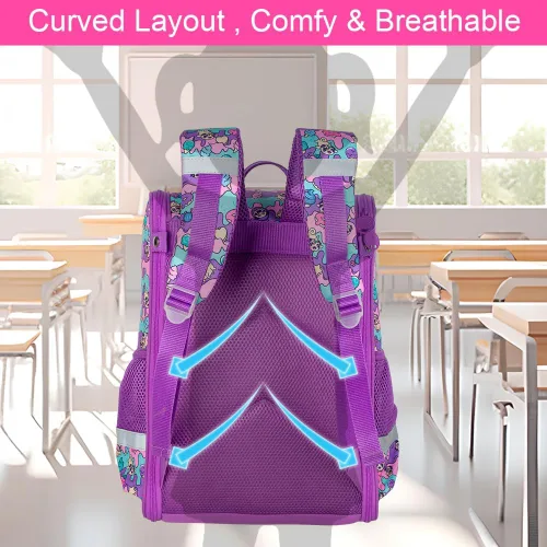 Vista 37 de KLFVB Mochila de 3 piezas para niñas y niños, bolsa de libros de dinosaurio de unicornio de 15 pulgadas con lonchera, bolsa escolar preescolar