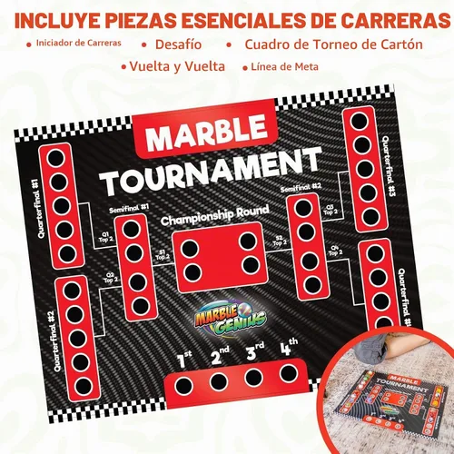 Vista 13 de Marble Genius Juego de carreras de Marble Run: 125 piezas Marble Run Racing Set Juguetes para niños, Bloques de construcción de torre de laberinto