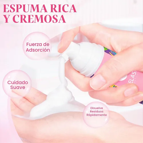 Vista 4 de Champú de pestañas para extensiones de pestañas, kit de limpieza de champú para pestañas 60ml Eyelash Extension Cleanser with Shampoo Brush