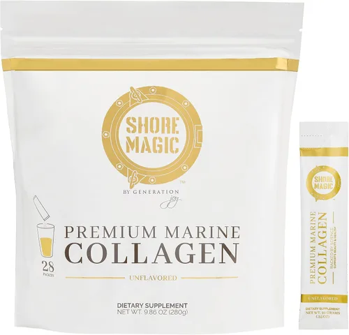 Vista 9 de Shore Magic Paquetes de colágeno de 14 días – Péptidos de colágeno marino hidrolizados tipo I, II, III, IV – Pescado capturado en la naturaleza, sin