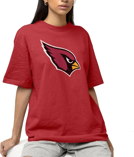 Vista 2 de Hybrid Sports NFL - Distressed Team Logo - Officially Licensed Adult Short Sleeve Fan Tee for Men & Women