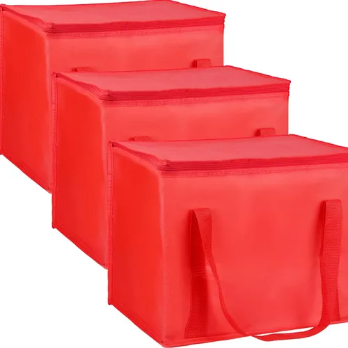 Vista 19 de Paquete de 1 bolsa aislada para entrega de alimentos con parte inferior dura, calentadores de alimentos comerciales XXXL para Uber Eats/Doordash