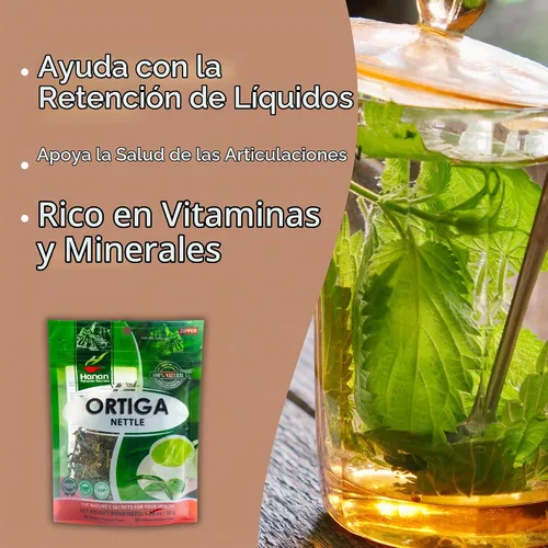 Vista 3 de Hanan Té de ortiga Hierba de hoja suelta 1.06 oz Té de ortiga seco totalmente natural, Te de Ortiga de Perú - Hierbas y suplemento 1.06 oz