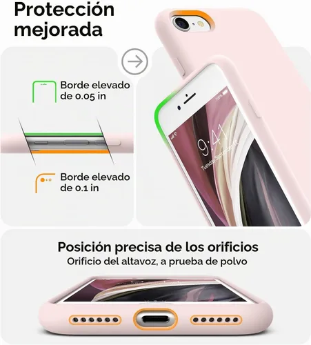 Vista 6 de AOTESIER Funda ultradelgada diseñada para iPhone SE Case 2022 (3ª generación)/iPhone SE 2020 Case (2ª generación)/iPhone 7 Case/iPhone 8 Case, funda