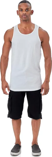 Vista 2 de Remera informal de jersey, sin mangas, lisa, básica (talles hasta 3XL, varios colores), para hombre.