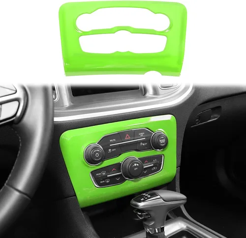 Vista 13 de Voodonala Para cargador de radio, CD, interruptor de CD, consolas centrales para Dodge Charger 2015-2026+, accesorios interiores, fibra de carbono