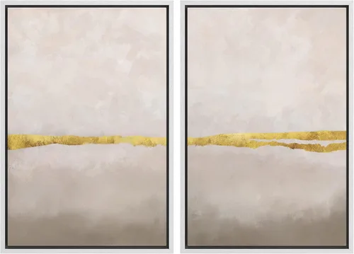 Vista 122 de MUDECOR Lienzo enmarcado para pared, bosque brumoso, reflejos, paisaje tranquilo, ilustraciones modernas, arte decorativo, bohemio, tranquilo/zen
