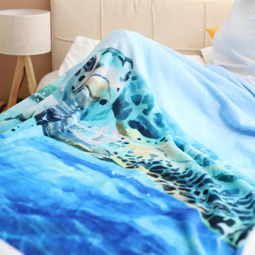 Vista 7 de Sviuse Manta de Tortuga Marina Costera Manta Náutica y de Playa Mantas Decorativas de Tortugas para Niños y Adultos Regalos de Tortuga