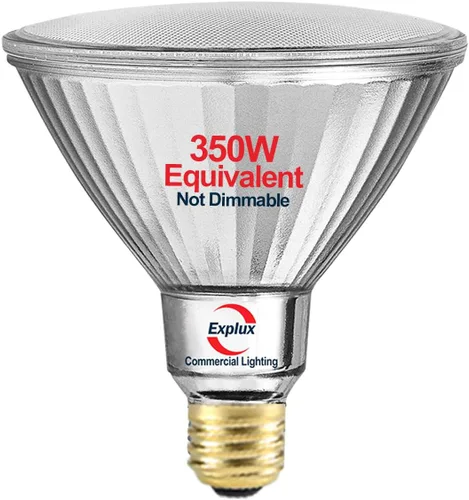 Vista 6 de Explux - Bombilla LED PAR38 equivalente a 300 W, ultra brillante, 4100 lúmenes, vidrio completo impermeable y antienvejecimiento, no regulable, foco