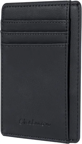 Vista 30 de Cartera Chelmon Slim RFID - Cartera de bolsillo frontal minimalista para tarjetas de crédito delgadas