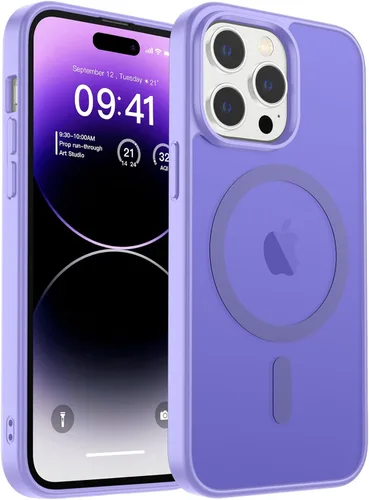 Vista 243 de zapica Funda magnética para iPhone Air, con protector de pantalla de vidrio templado, compatible con MagSafe, translúcida mate, a prueba de golpes