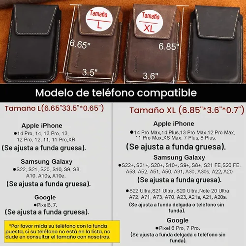 Vista 5 de Gentlestache Funda de Cuero para Teléfono para Galaxy S25 S24 S23 - Soporte de Funda para Teléfono Celular para iPhone 17 17 Pro 16 Pro 16 15 Pro