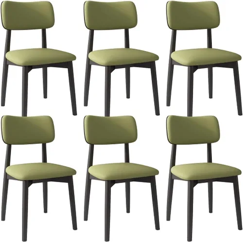 Vista 47 de YVYKFZD Solid Wood Dining Chairs, Kitchen Chairs Set with Curved Backrest, Leather Upholstered Dining Room Chair, Armless Living Room Chair, for