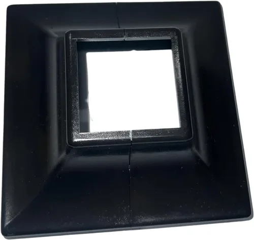Vista 6 de JM Steel - Falda de plástico entrelazada para postes de 2 x 2 pulgadas para poste y 4.5 x 4.5 pulgadas para base. (1 paquete)