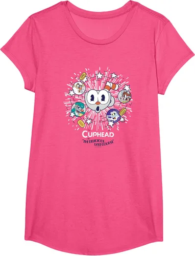 Vista 13 de Cuphead: Camiseta The Delicious Last Course Cuphead Character Group, Azul Azul Pastel