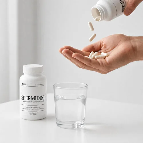 Vista 5 de Prime Powders Cápsulas de espermidina sin gluten, concentración 99%, 100 veces más potentes que el extracto de germen de trigo para soporte