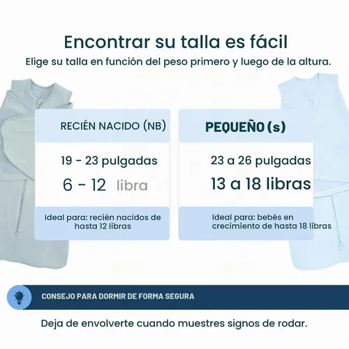 Vista 6 de HALO Saco de dormir envolvente 100% algodón, manta vestible ajustable de 3 vías, TOG 1.5, azul bebé, recién nacido, 0-3 meses