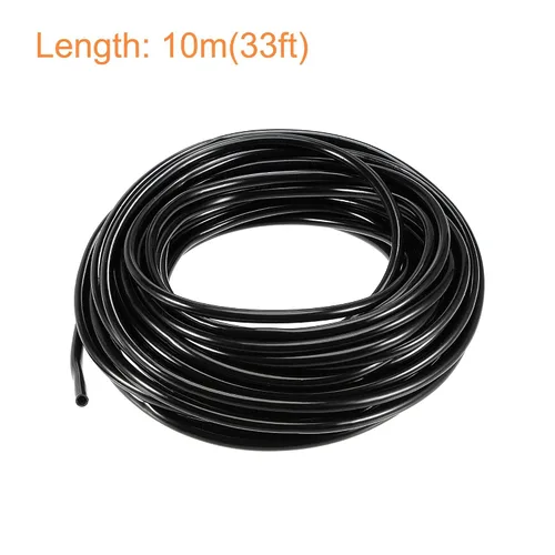 Vista 3 de uxcell Manguera de riego por goteo de 33 pies, tubo de vinilo de PVC, manguera de agua negra de 1/8 "(3 mm) ID 0.157 in OD