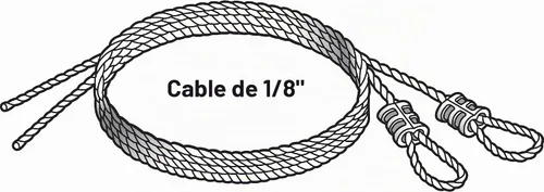 Vista 2 de Prime-Line GD 52100 Cables de extensión, 1/8 pulgadas, paquete de 2