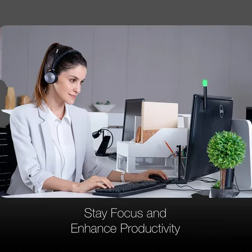 Vista 4 de Yealink WH62 UC Headset, se conecta al escritorio, PC/Mac, Softphones - Funciona con equipos, Zoom, RingCentral, 8x8, Vonage, con microfibra Global