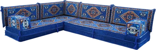 Vista 11 de arabicsofa Juego de Sofá Majlis Árabe de Esquina en Forma de L – Cojín Modular de Piso con Almohadas de Respaldo