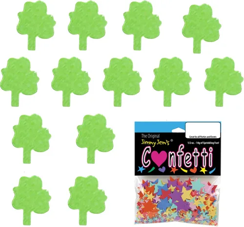 Vista 3 de Confeti Shamrock 1/4" Verde - Paquete al por menor #9075 QS0