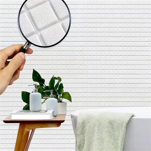 Vista 3 de Melairya Paneles de pared 3D, papel tapiz de ladrillo de espuma para dormitorio, panel de pared de piedra sintética, papel tapiz autoadhesivo