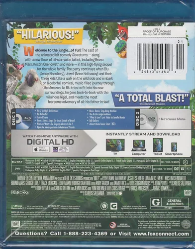Vista 2 de Rio 2 Blu-Ray + DVD + Digital HD