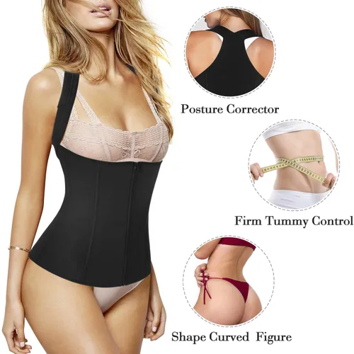 Vista 2 de URSEXYLY Correctores de postura para mujer, chaleco de entrenamiento de cintura, control de abdomen, moldeadores corporales para cuello, hombros
