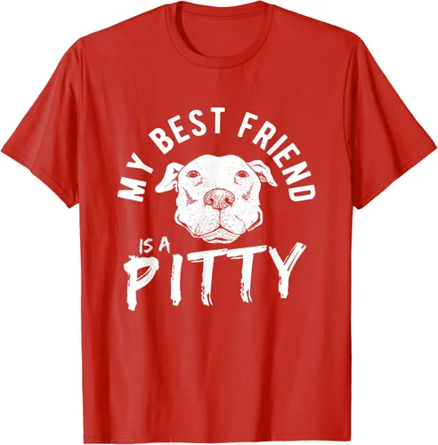 Vista 91 de My Best Friend Is A Pitty Pitties Pitbull - Camiseta Negro