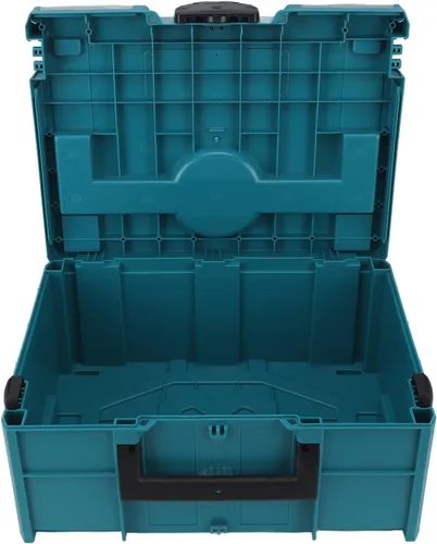Vista 2 de Bandeja portátil F2, hardware Pla Sto con asa, caja de herramientas apilable para uso doméstico, herramienta ABS con ajuste de doble mango y carga