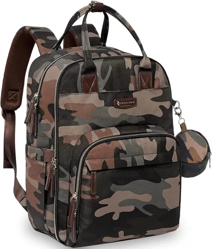 Vista 12 de RUVALINO Mochila para Pañales - Bolsa de Bebé Expandible con hasta 50% Más de Capacidad - Bolsa de Artículos Esenciales para Bebé con Cambiador