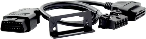 Vista 3 de iKKEGOL OBD2 OBD II Full 16 Pin Splitter Y Cable abierto J1962 1 macho a 2 hembra Conector Soporte de montaje debajo del salpicadero