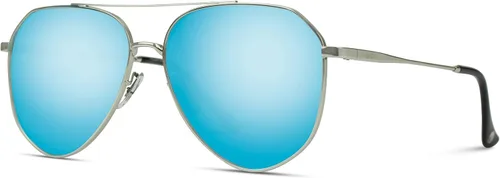 Vista 3 de WearMe Pro Gafas de sol polarizadas aviador para mujeres y hombres protección UV lente reflectante rosa azul aviadores negros