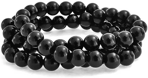 Vista 18 de Bling Jewelry Juego de 3 pulseras elásticas unisex apilables con cuentas redondas de 0.315 pulgadas para mujeres, adolescentes y hombres, multihebra