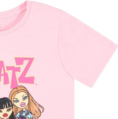 Vista 4 de Bratz Camiseta original para mujer Yasmin Cloe Jade y Sasha Vintage Throwback Graphic de los años 90