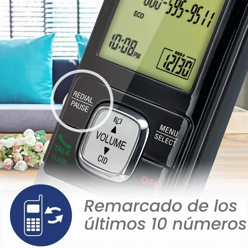 Vista 4 de Teléfono inalámbrico VTech DECT 6.0, Rojo