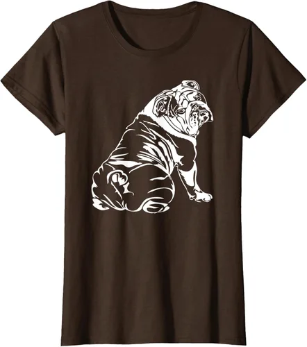 Vista 18 de Gracioso Bulldog Inglés playera perro Hund playera regalo, Azul (Heather blue)