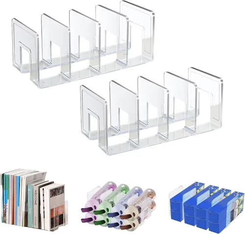 Vista 10 de Marte Vanci Clasificador de archivos de acrílico transparente, organizador de bolso de acrílico, soporte resistente para revistas, organizador