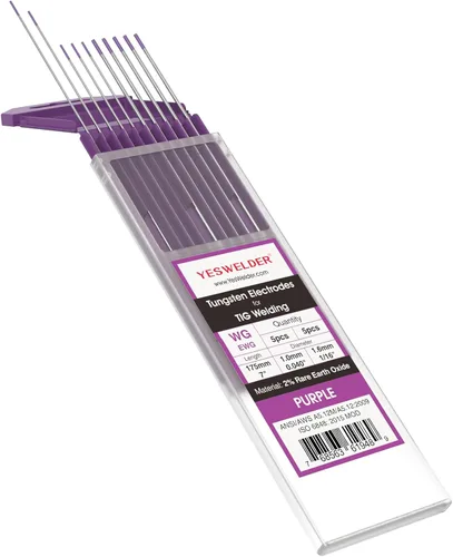 Vista 28 de YESWELDER Electrodo de tungsteno TIG Weld 1/8"x 7" 10-pk, no radiactivo comparable a E3 púrpura