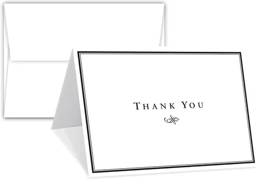 Vista 7 de Tarjetas de agradecimiento para pequeñas empresas, juego de 25 unidades de felicitaciones plegables de 4¼ x 5½ pulgadas, se envía plano