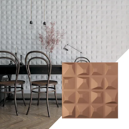 Vista 7 de Ekena Millwork 19 5/8 pulgadas de ancho x 19 5/8 pulgadas de alto, Tristan EnduraWall decorativo 3D, laguna satinada (cubre 2.67 pies cuadrados).