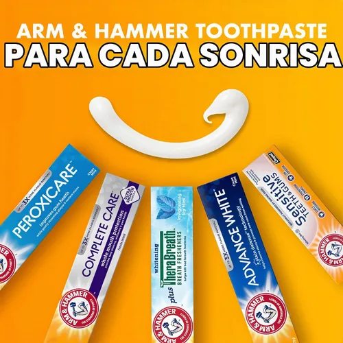 Vista 9 de ARM & HAMMER Advance White Pasta de dientes, Pasta de dientes blanqueadora de bicarbonato de sodio con Tecnología de Defensa contra Manchas y Flúor