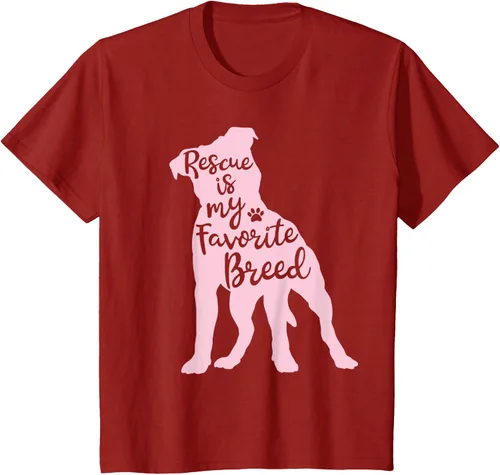 Vista 47 de Pitbull Rescue Is my Favorite Breed Dog Pit Bull Mama - Camiseta, Negro, S
