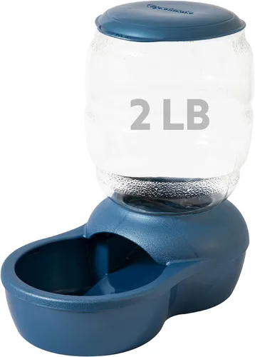 Vista 18 de Comedero Petmate rellenable con protección antibacteriana Microban Azul pavo real perla