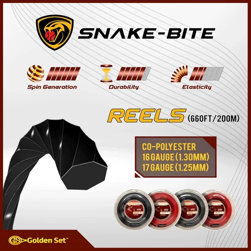 Vista 3 de Cuerda de tenis de poliéster Snake-Bite
